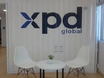 Brand wall in a meeting room · xpd global
