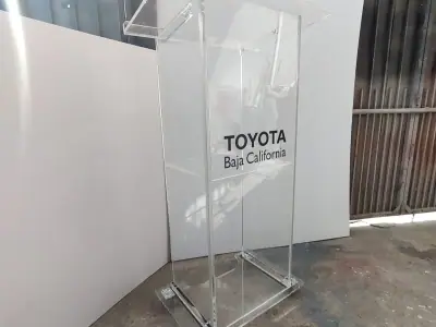 Acrylic display stand for a showroom · Toyota