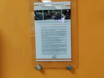 Mirror printed acrylic mounted on a wall