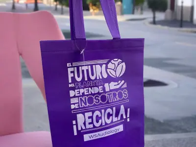 Printed promotional bag for an environmental campaign