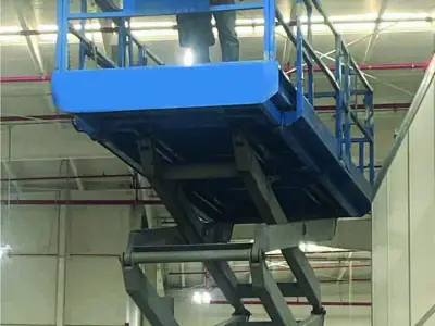 Warehouse signage installed from a scissor lift