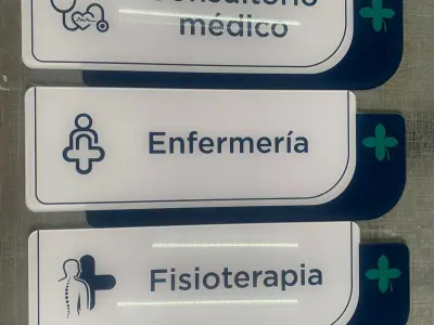 Acrylic room signs for clinics