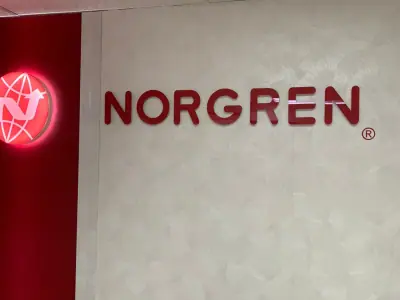 Brand logo on a plant wall · IMI Norgren
