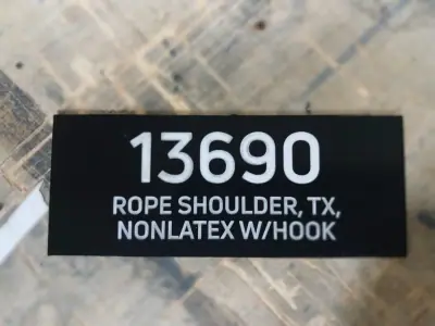 Engraved product identification plate