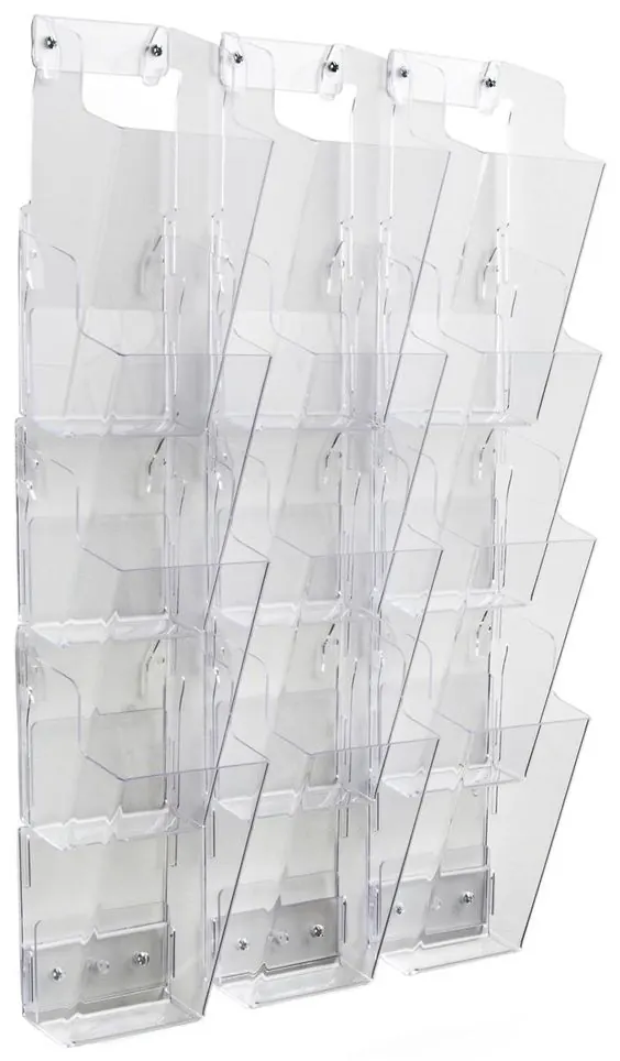 Porta tarjetas de pared con múltiples niveles