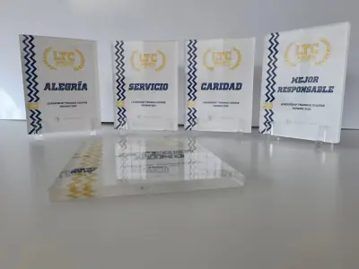 Batch of engraved awards for an event