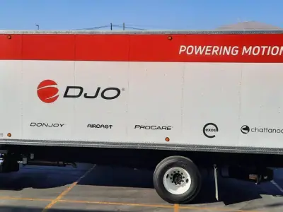 Wrapped fleet ready for delivery in the yard · DJO Global