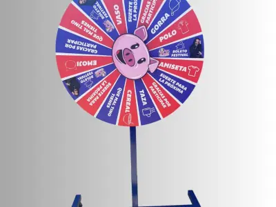 Promotional prize wheel for a brand activation