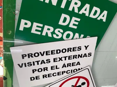 Access signs for staff and vendors