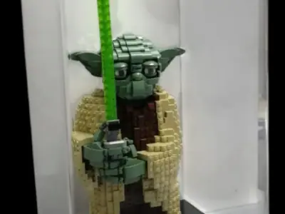 Tall display case for a collectible figure